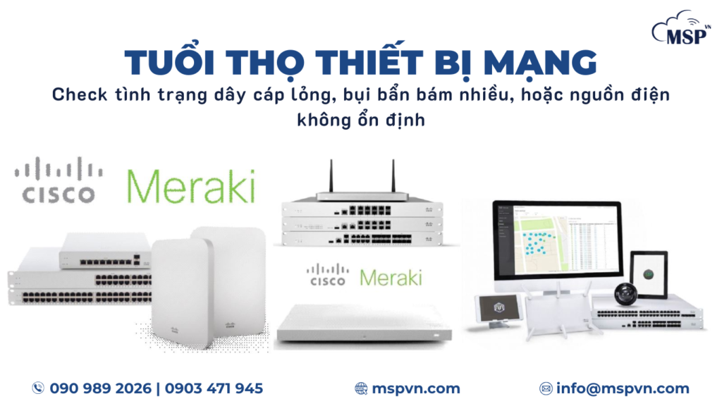 tuổi thọ thiết bị mạng