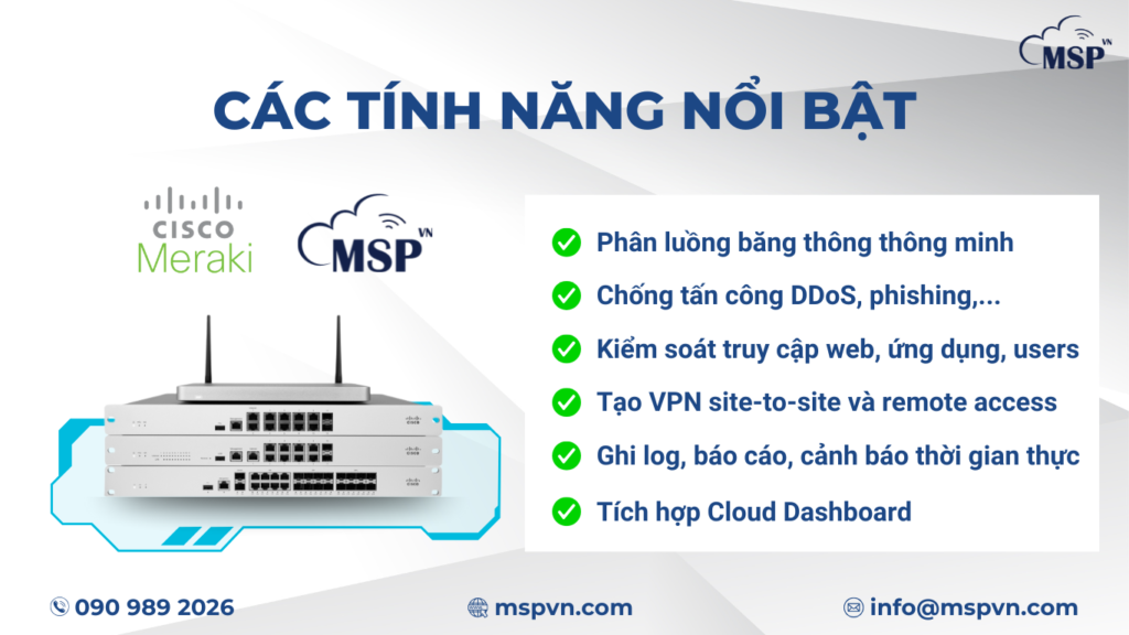 các tính năng khi thuê tường lửa