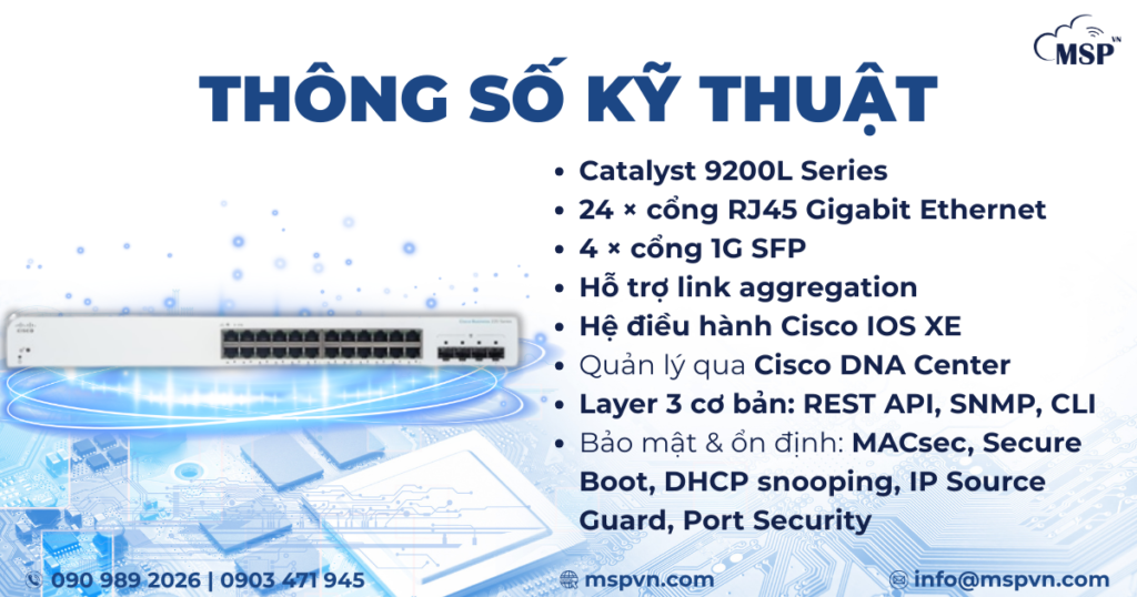 switch cisco C9200L-24T-4G-A