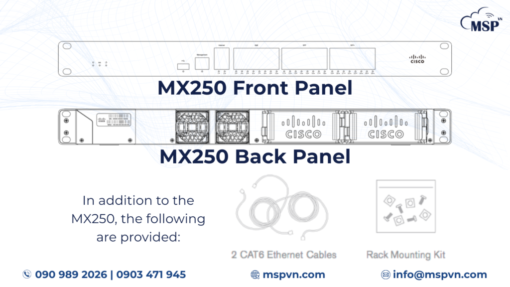 thông số kỹ thuật Cisco Meraki MX250
