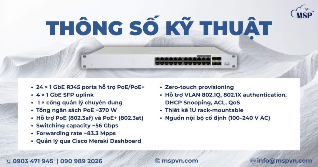 thông số kỹ thuật MS130-24P
