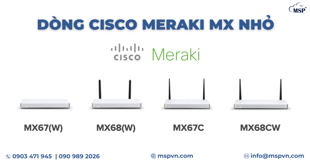 Dòng Cisco Meraki MX nhỏ