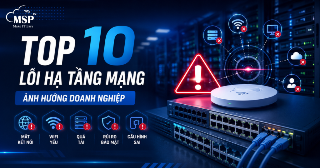 sự cố mạng lỗi mạng hệ thống mạng