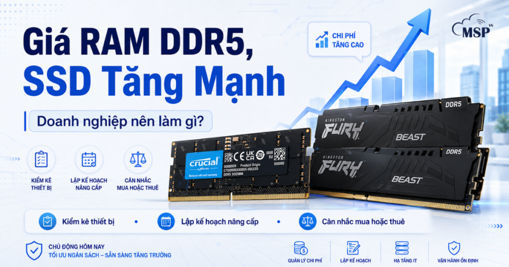 Giá ram ddr5 và ssd tăng mạnh