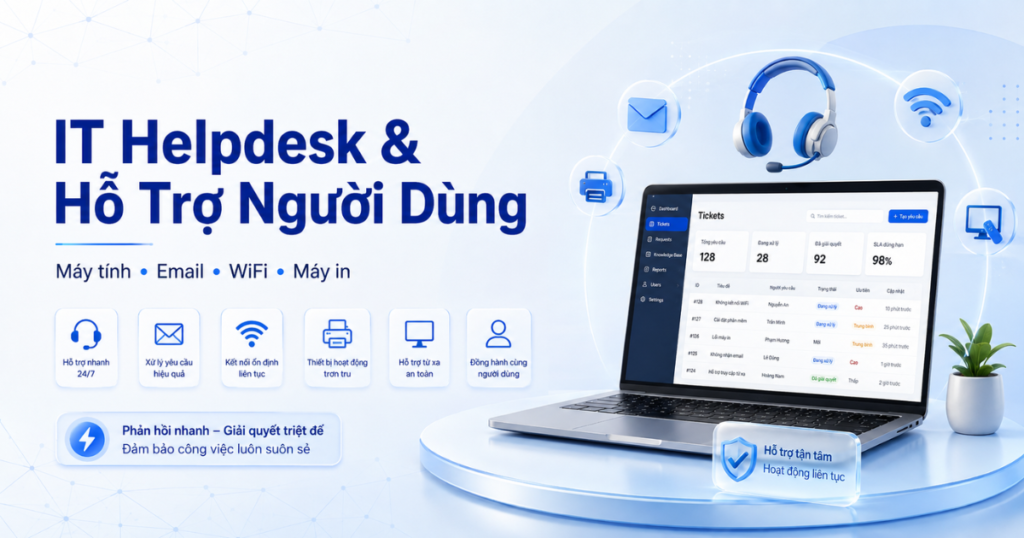 IT helpdek hỗ trợ người dùng