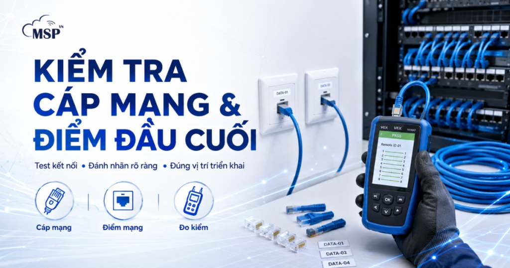 kiểm tra cáp mạng trước nghiệm thu