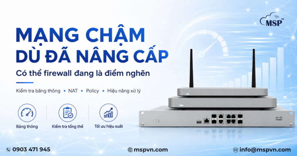 mạng chậm dù đã nâng cấp