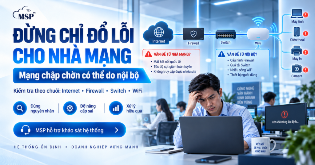 mạng chập chờn do nội bộ