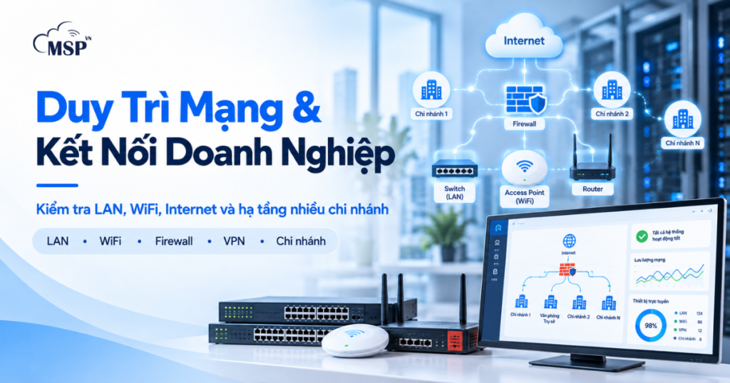 IT outsourcing duy trì mạng kết nối doanh nghiệp