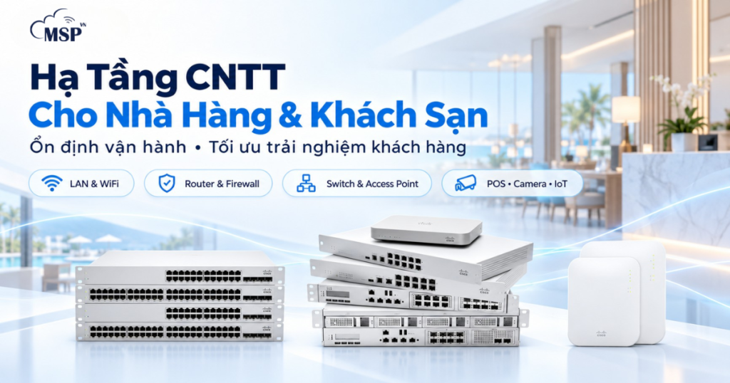 hạ tầng CNTT cho nhà hàng khách sạn