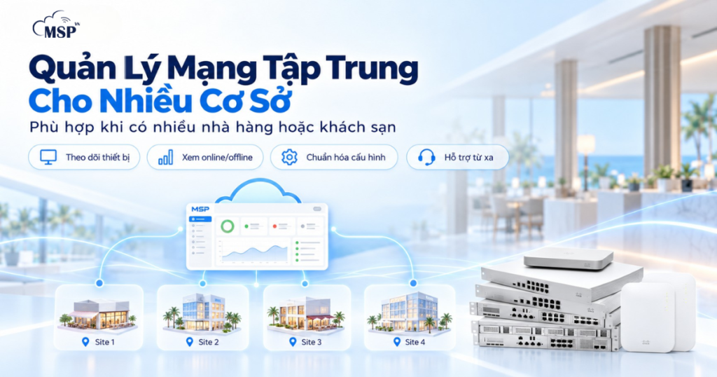 hạ tầng mạng quản lý mạng tập trung cho nhiều cơ sở